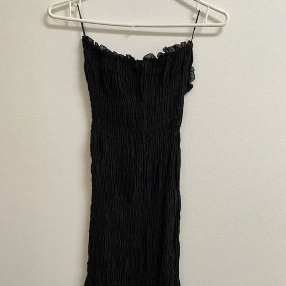 Zara Ruched Strapless Dress S - Picture 12 of 14